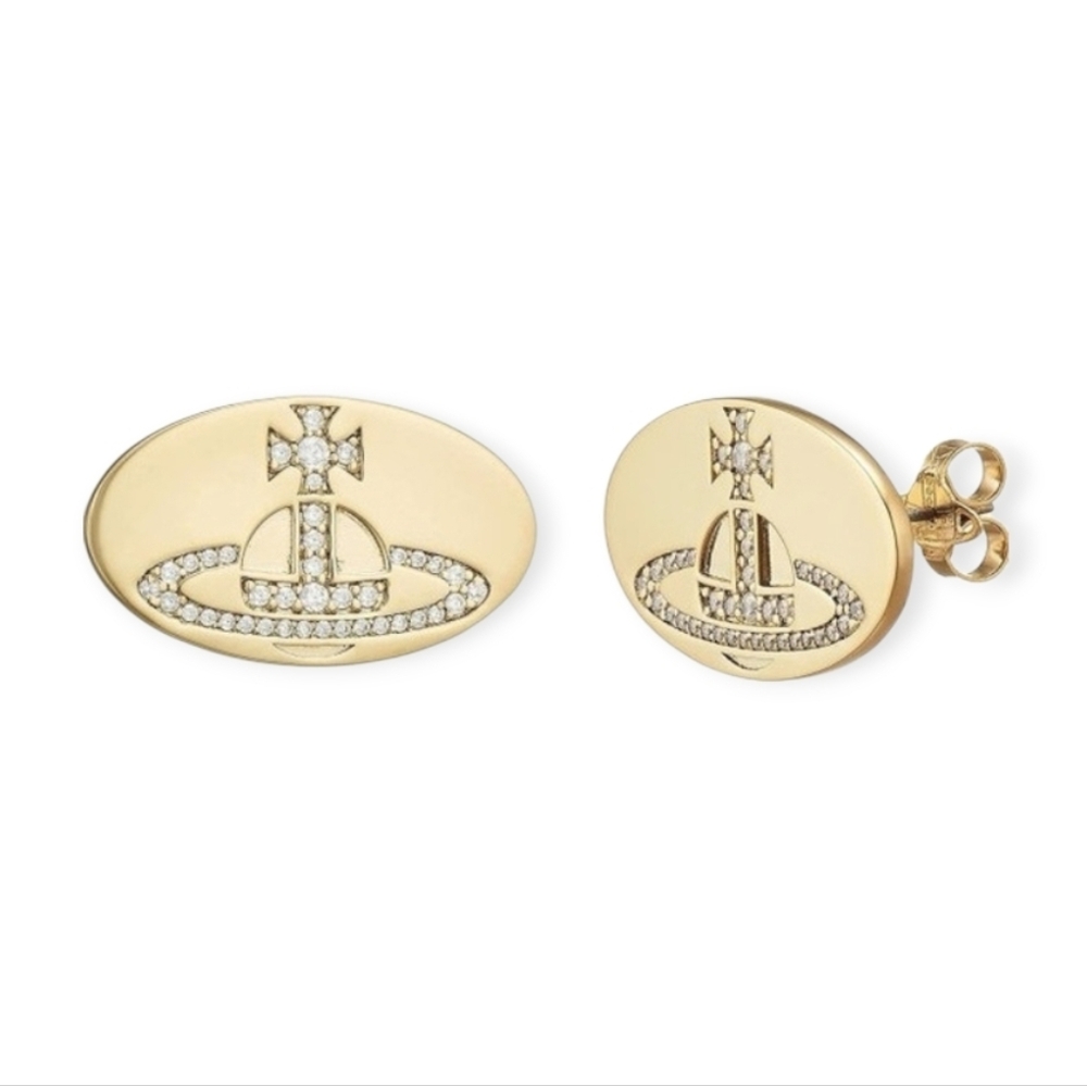 Vivienne Westwood Mini Bas Relief Earrings In Dustbag